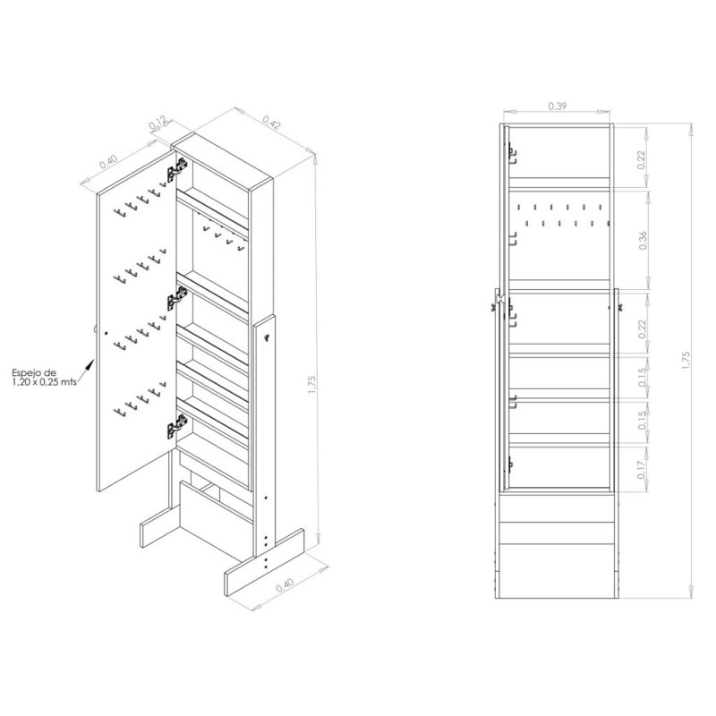 Porta objeto Bijoutero! Rosario Muebles