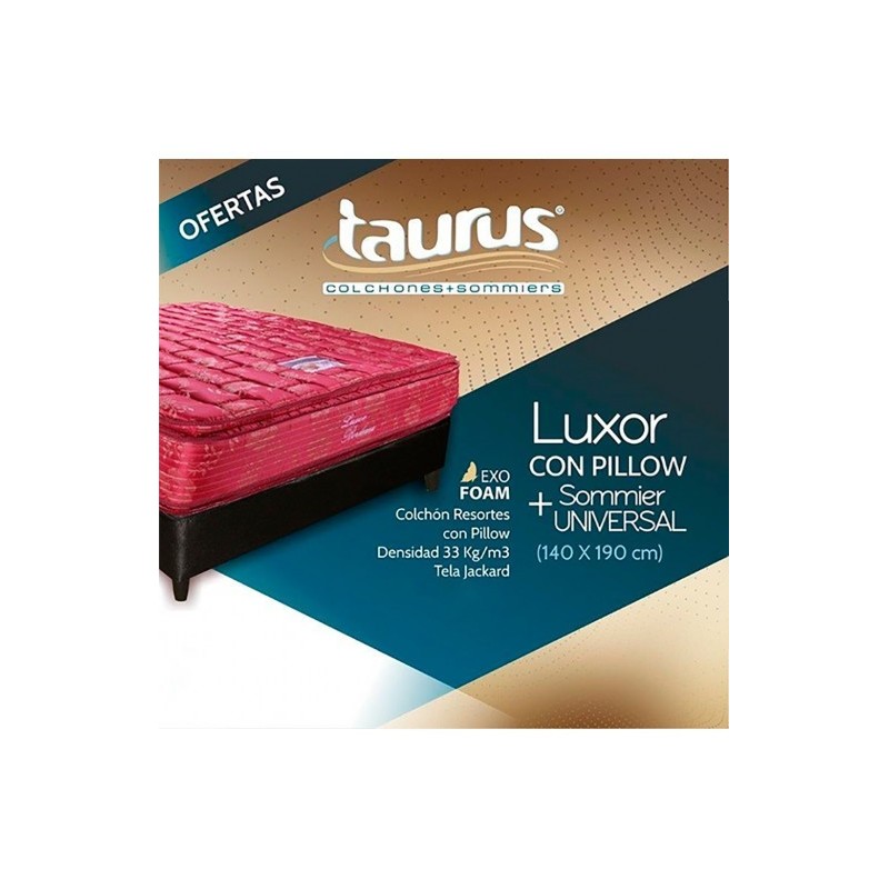 Conjunto Sommier Resortes Luxor.