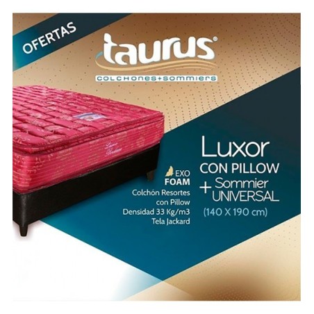 Conjunto Sommier Resortes Luxor.