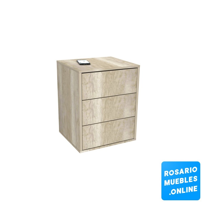 Mesa de luz con cajones.