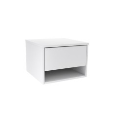 Mesa de luz flotante con 1 cajon y hueco! Colores escandinavos. ROSARIO MUEBLES
