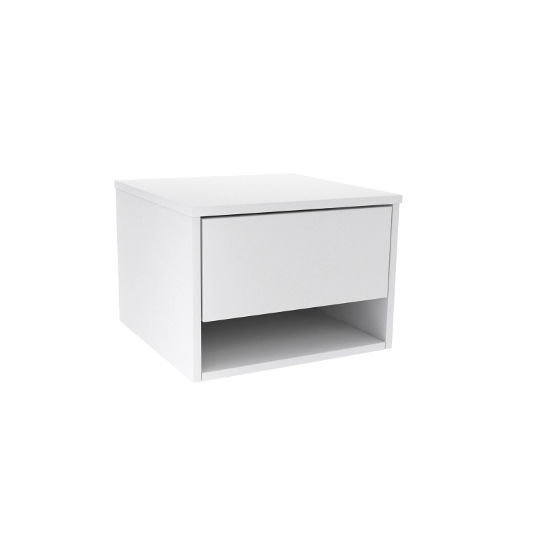 Mesa de luz flotante con 1 cajon y hueco! Colores escandinavos. ROSARIO MUEBLES