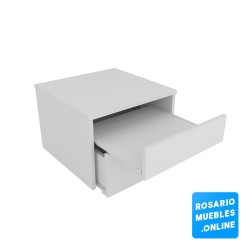 Mesa de luz flotante con 1 cajon y desayunador! Colores escandinavos. ROSARIO MUEBLES