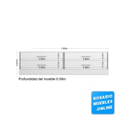 MODULO DE 4 CAJONES PARA VESTIDOR LINEA MAGNUS