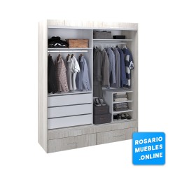VESTIDOR 2 PUERTAS CORREDIZAS 180X220 LINEA MAGNUS PLUS