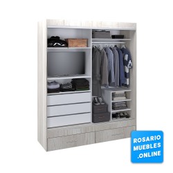 VESTIDOR 2 PUERTAS CORREDIZAS 180X220 LINEA MAGNUS PLUS