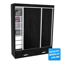 VESTIDOR 2 PUERTAS CORREDIZAS 180X220 LINEA MAGNUS PLUS