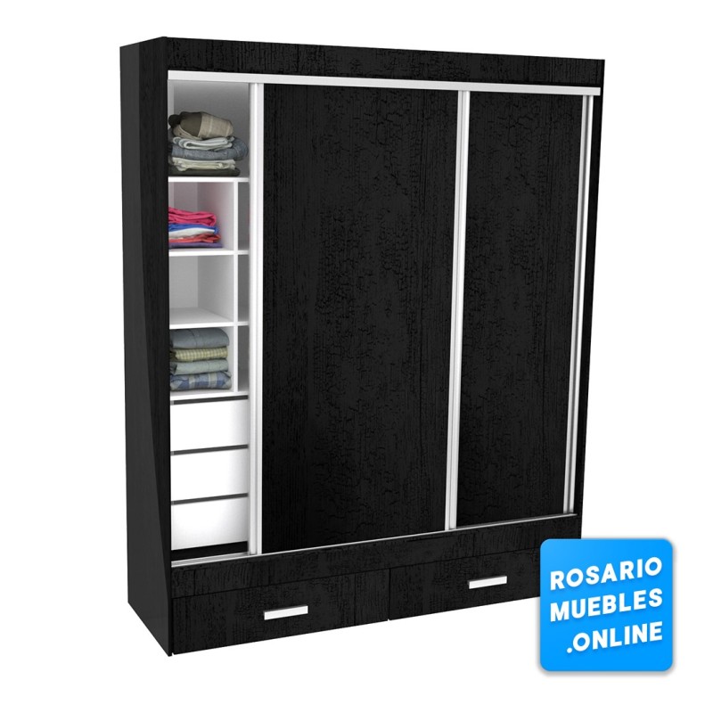 VESTIDOR 2 PUERTAS CORREDIZAS 180X220 LINEA MAGNUS PLUS