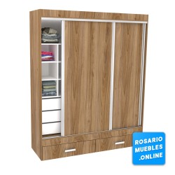 VESTIDOR 2 PUERTAS CORREDIZAS 180X220 LINEA MAGNUS PLUS