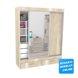 VESTIDOR 2 PUERTAS CORREDIZAS 180X220 LINEA MAGNUS PLUS