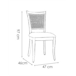 Silla Marcela Esterillada Guatambu! ROSARIO MUEBLES