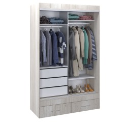 VESTIDOR 2 PUERTAS CORREDIZAS 140X220 LINEA MAGNUS PLUS