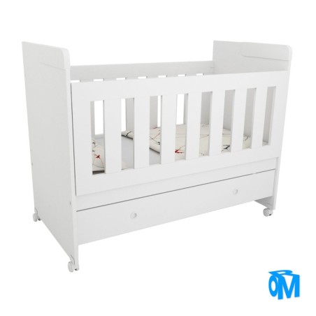 CUNA CON RUEDAS Y CAJON 128X68X90 LINEA CRECIENTE
